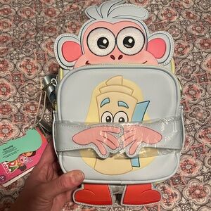 Disney Character Boots and Bamax Crossbody Bags - Light Blue and White